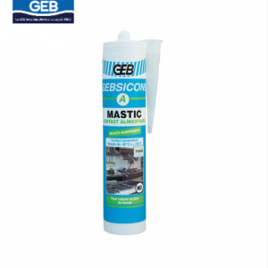 Mastic silicone spécial alimentaire GEBSICONE A - 280 ml - translucide